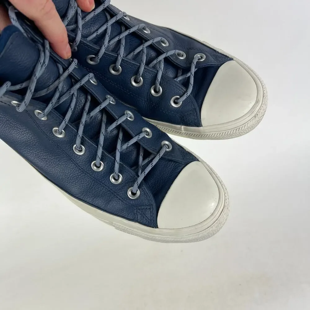 Converse CTAS Hi Limo Sneaker Womens 9 Blue Leather Skateboard Shoes 163338C - Picture 9 of 10